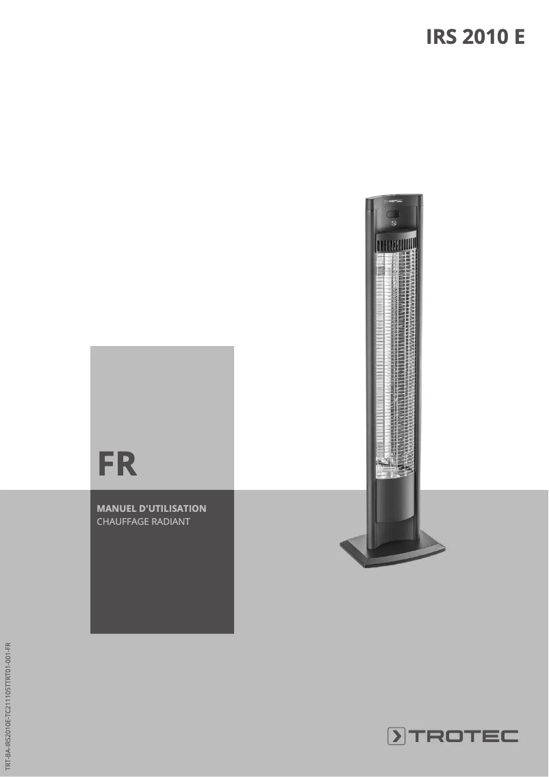 Image de la première page du manuel de l'appareil IRS 2010 E