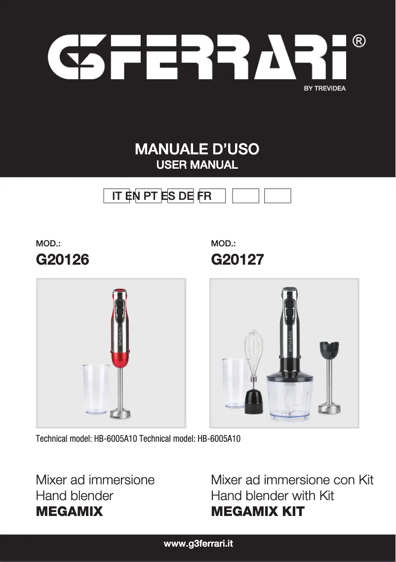 Página 1 del manual Manual de usuario G3 Ferrari Megamix G20126