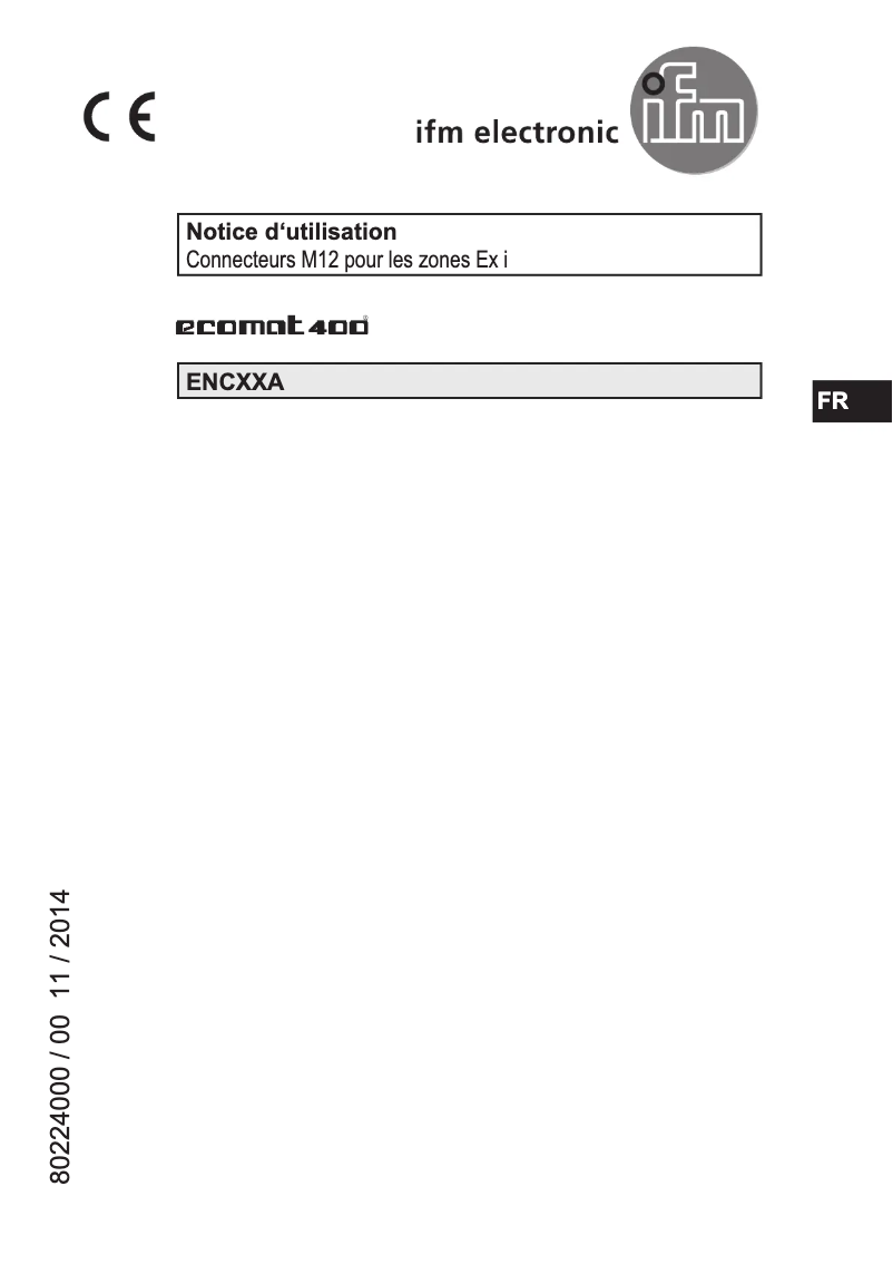 Page 1 de la notice Manuel utilisateur IFM ENC12A