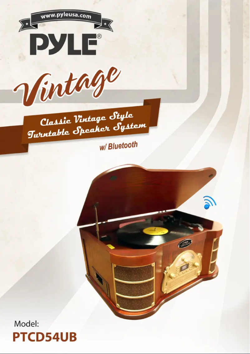 Page n°1 - Manuel utilisateur Pyle PTCD54UB