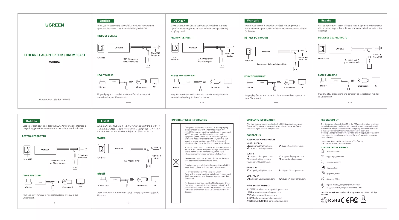 Page n°1 - Manuel utilisateur Ugreen CR110