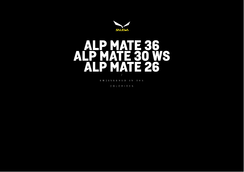 Page 1 de la notice Manuel utilisateur Salewa Alp Mate 30