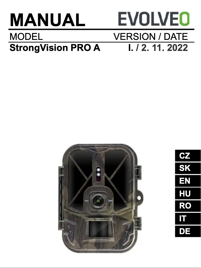 Page 1 de la notice Manuel utilisateur Evolveo StrongVision PRO A