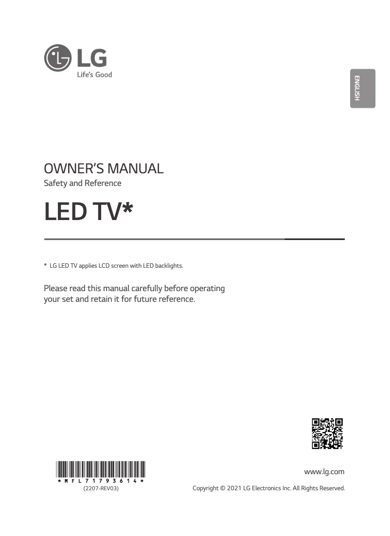 Page n°1 - Manuel utilisateur LG 75QNED90VPA