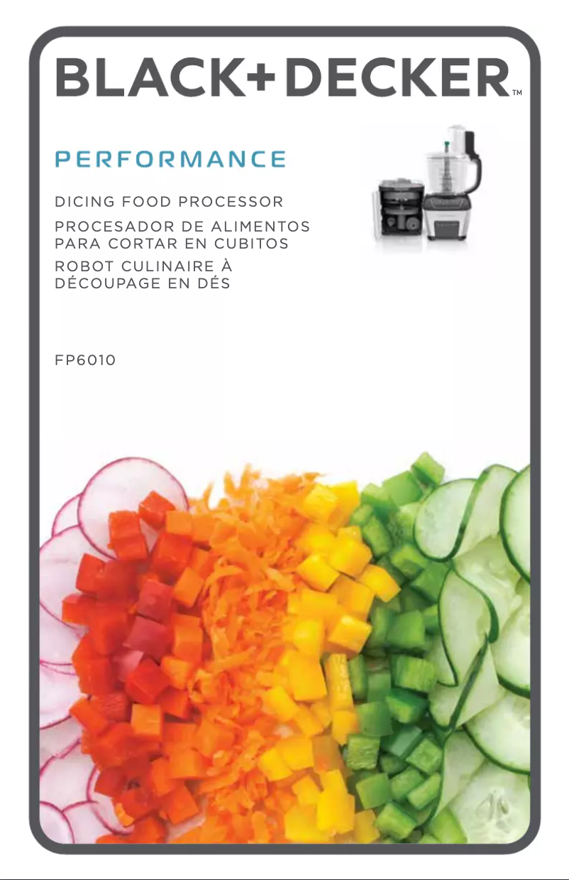 Page 1 de la notice Manuel utilisateur Applica Performance Food