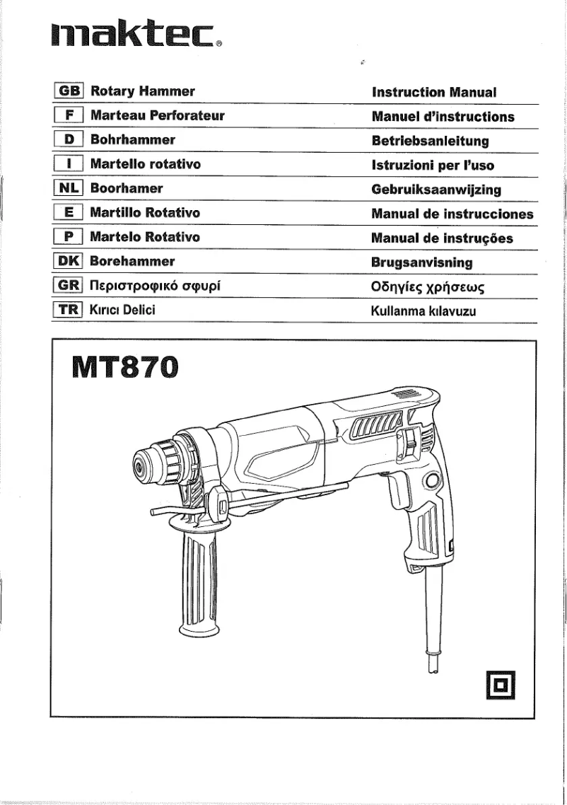 Página 1 del manual Manual de usuario Maktec MT870