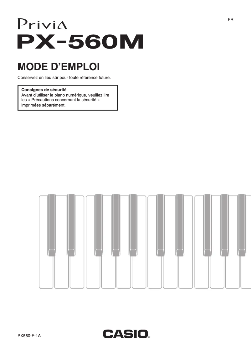 Image de la première page du manuel de l'appareil PX-560MBE