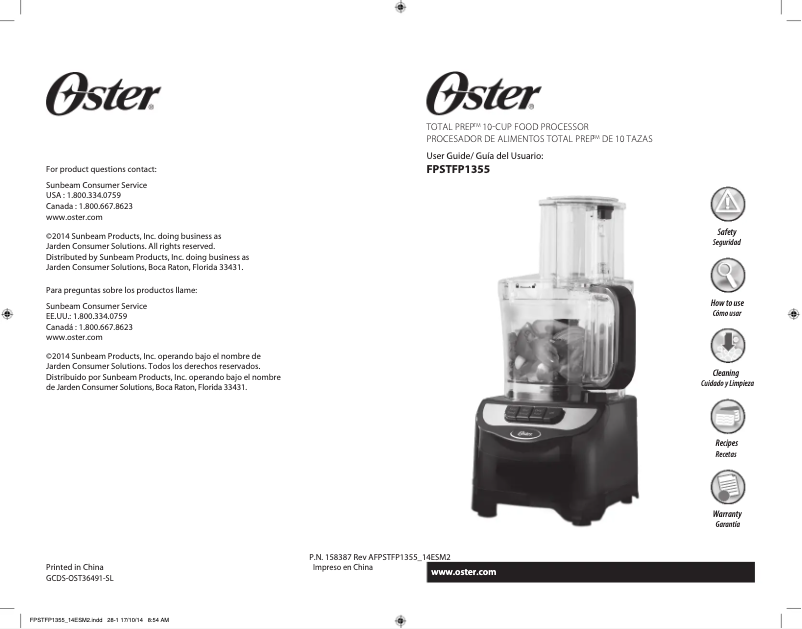 Image de la première page du manuel de l'appareil FPSTFP1355