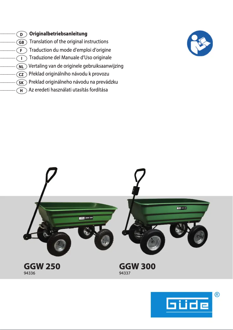 Page n°1 - Manuel utilisateur Güde GGW 250