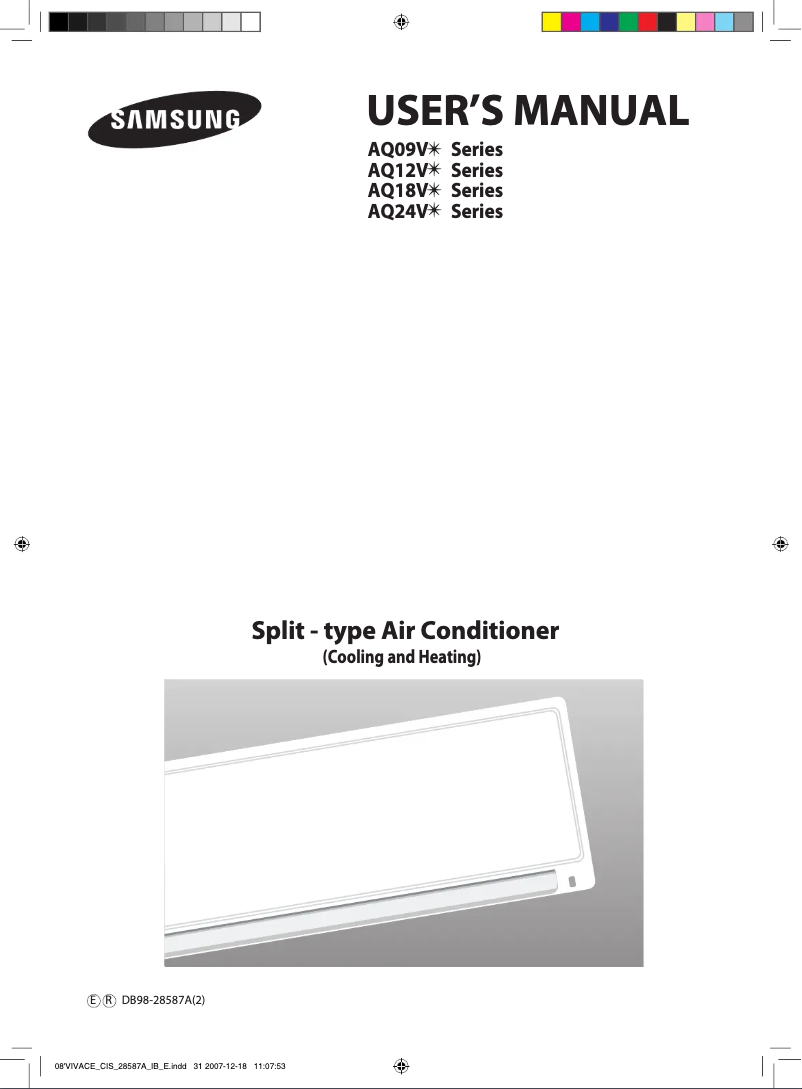 Página 1 del manual Manual de usuario Samsung AQ12VWCN