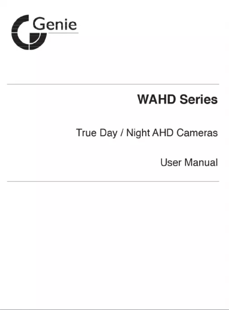 Page n°1 - Manuel utilisateur Genie WAHD2LBV