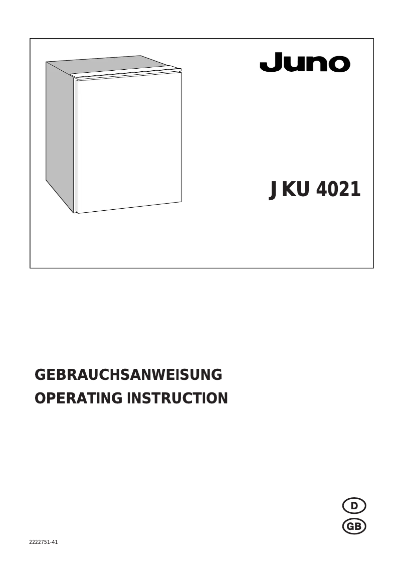 Image de la première page du manuel de l'appareil JKU4021