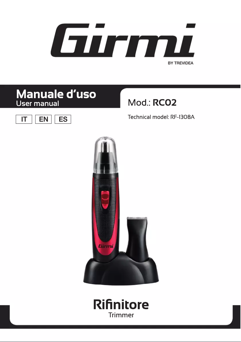 Page n°1 - Manuel utilisateur Girmi RC02