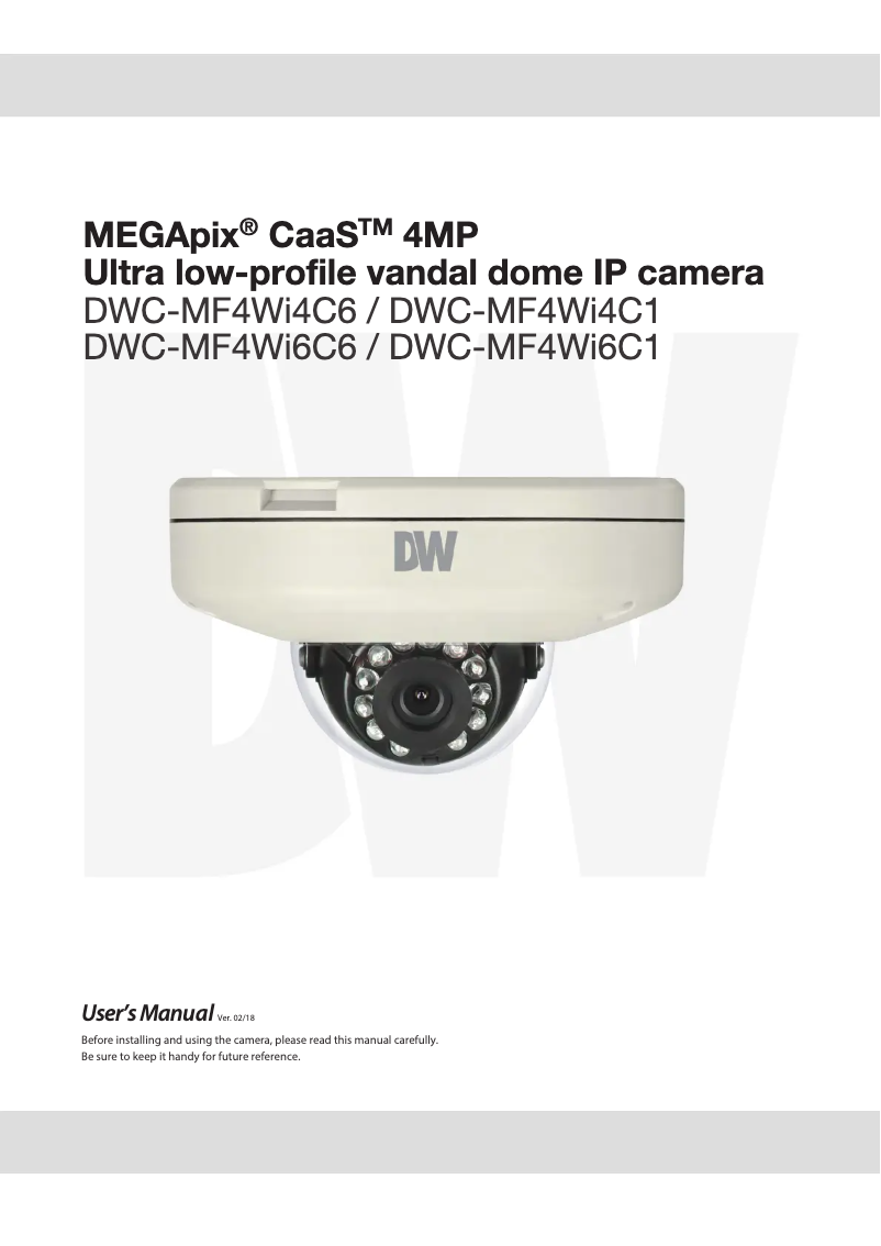 Page n°1 - Manuel utilisateur Digital Watchdog MegaPix CaaS DWC-MF4WI4C1