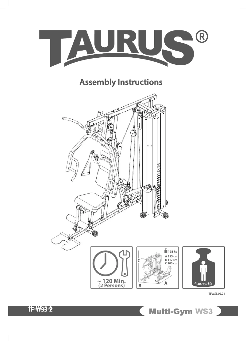 Page 1 de la notice Manuel utilisateur Taurus WS3
