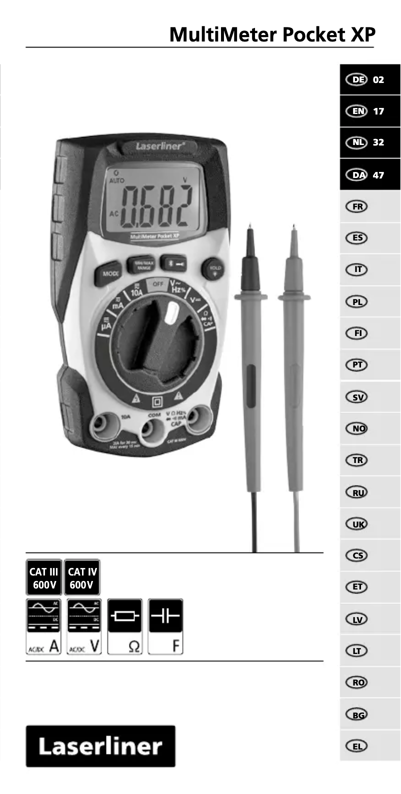 Image de la première page du manuel de l'appareil Pocket XP