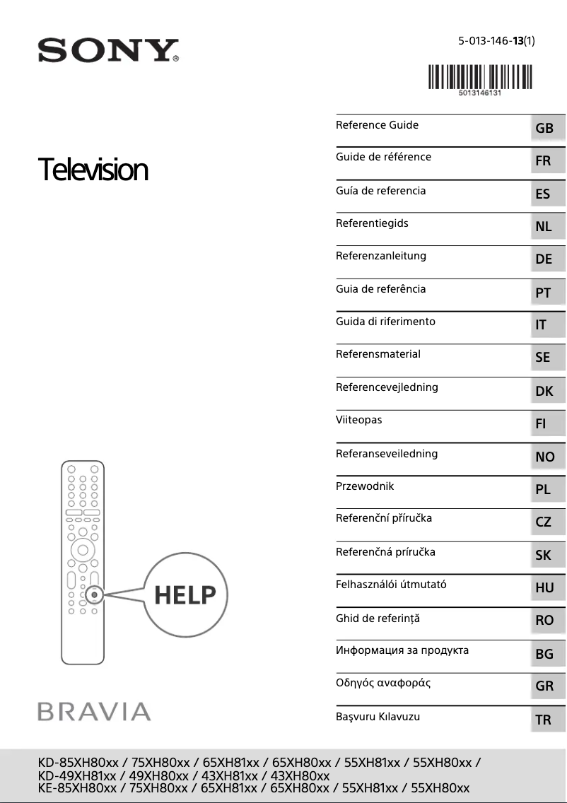 Page 1 de la notice Manuel utilisateur Sony KD-49XH8077