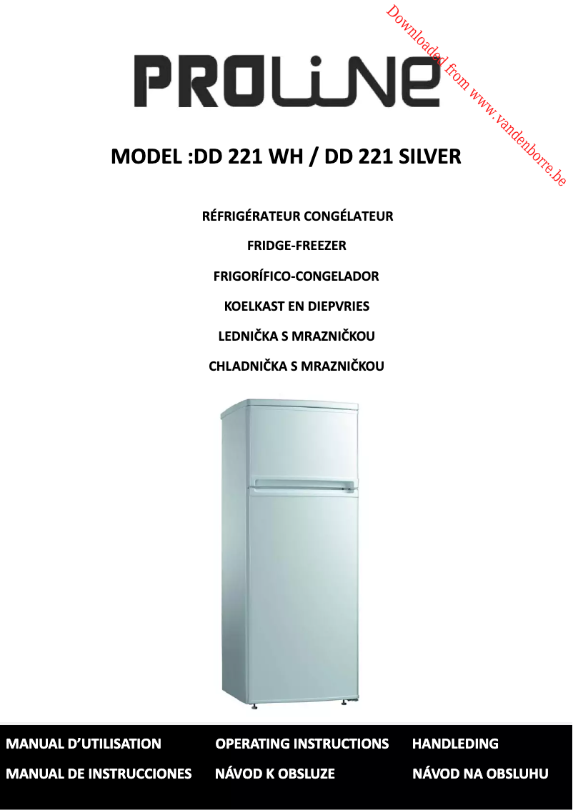 Page n°1 - Manuel utilisateur Proline DD221