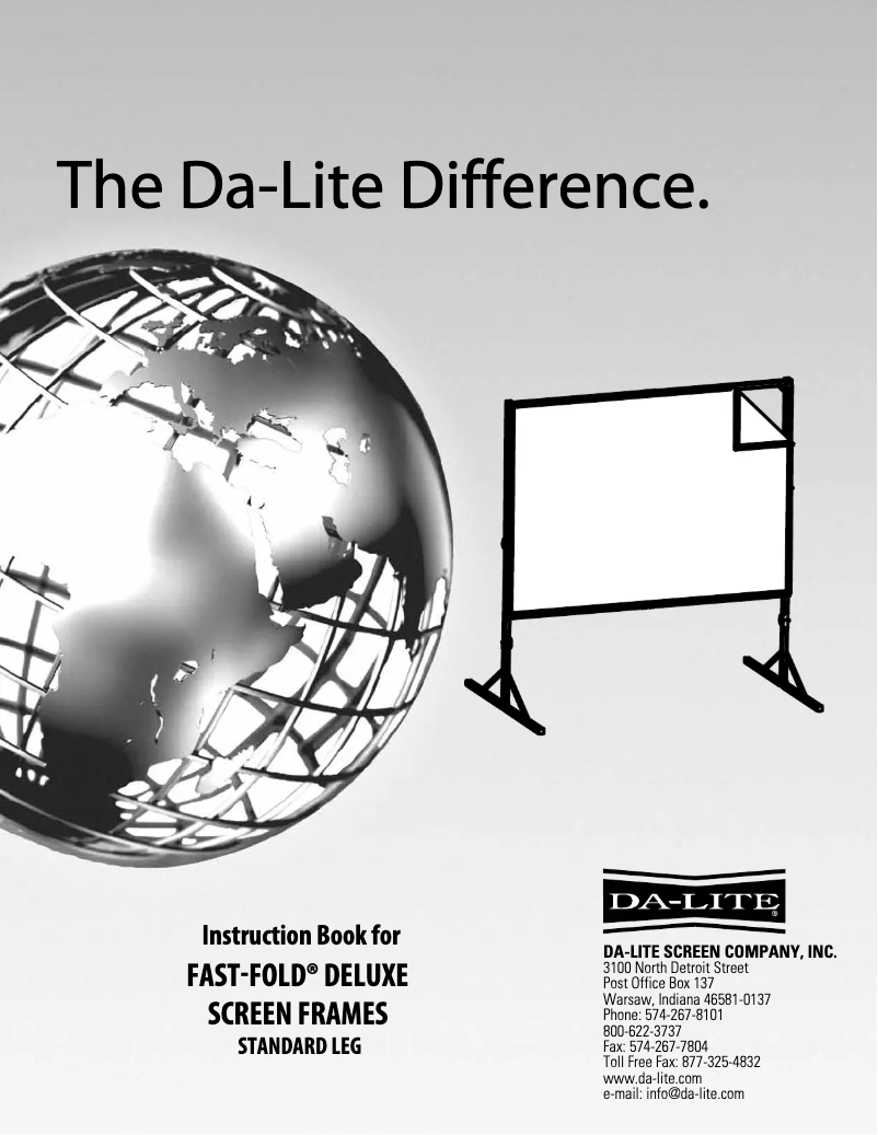 Page 1 de la notice Manuel utilisateur Da-Lite 88629