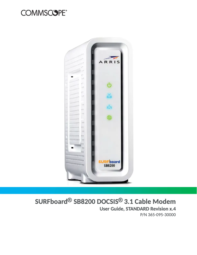 Page 1 of the manual User Manual Arris SURFboard SB8200