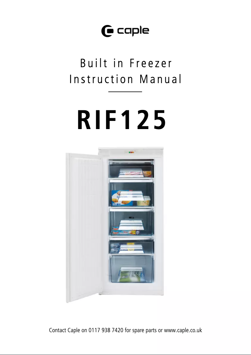 Page n°1 - Manuel utilisateur Caple RIF125