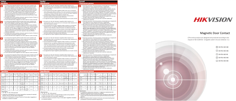 Image de la première page du manuel de l'appareil DS-PD1-MC-RS