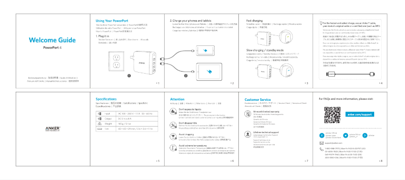 Page n°1 - Manuel utilisateur Anker PowerPort 4