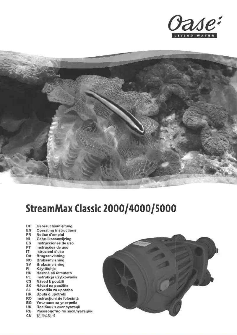 Page 1 de la notice Manuel utilisateur Oase StreamMax Classic 4000