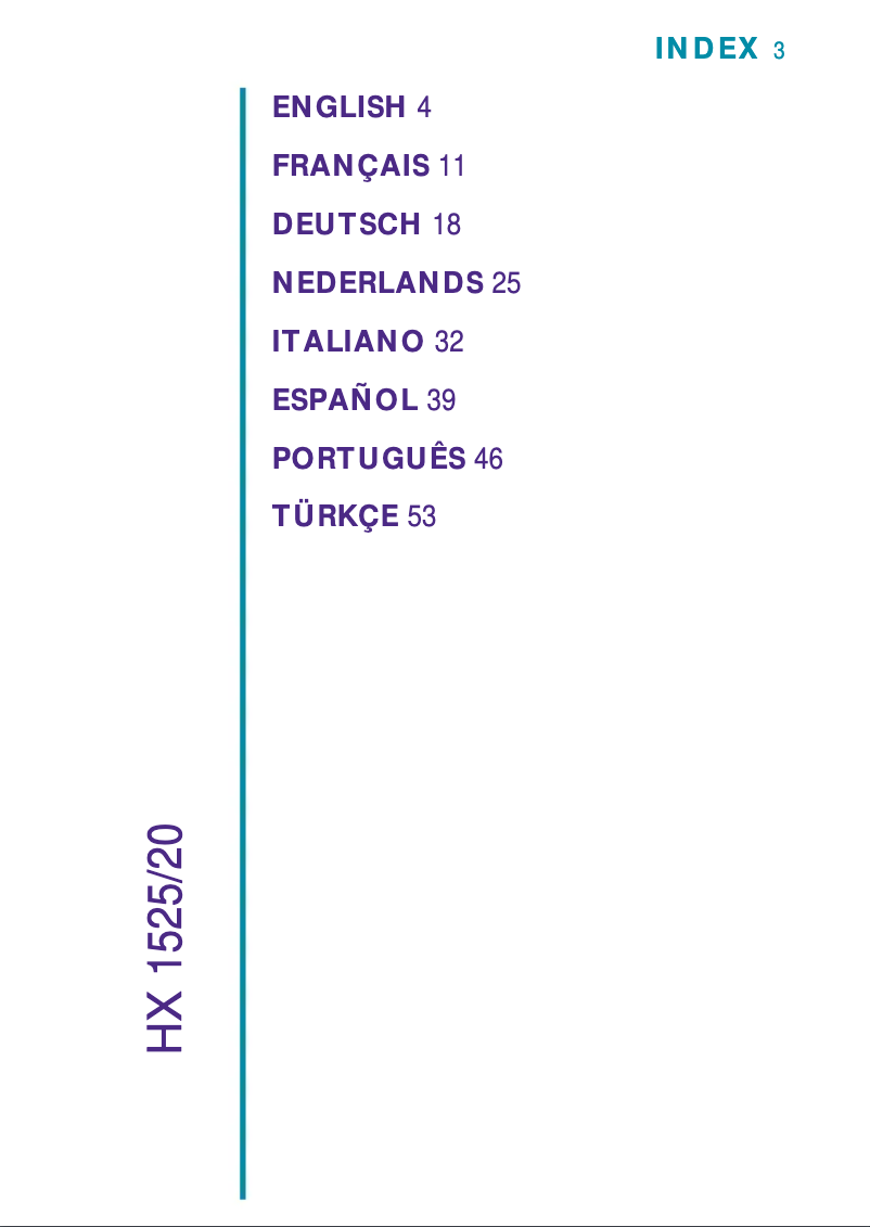 Page 1 de la notice Manuel utilisateur Philips Sonicare SensiFlex HX1525