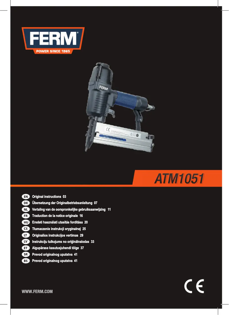 Page n°1 - Manuel utilisateur Ferm ATM1051