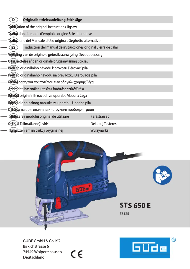 Page n°1 - Manuel utilisateur Güde STS 650 E