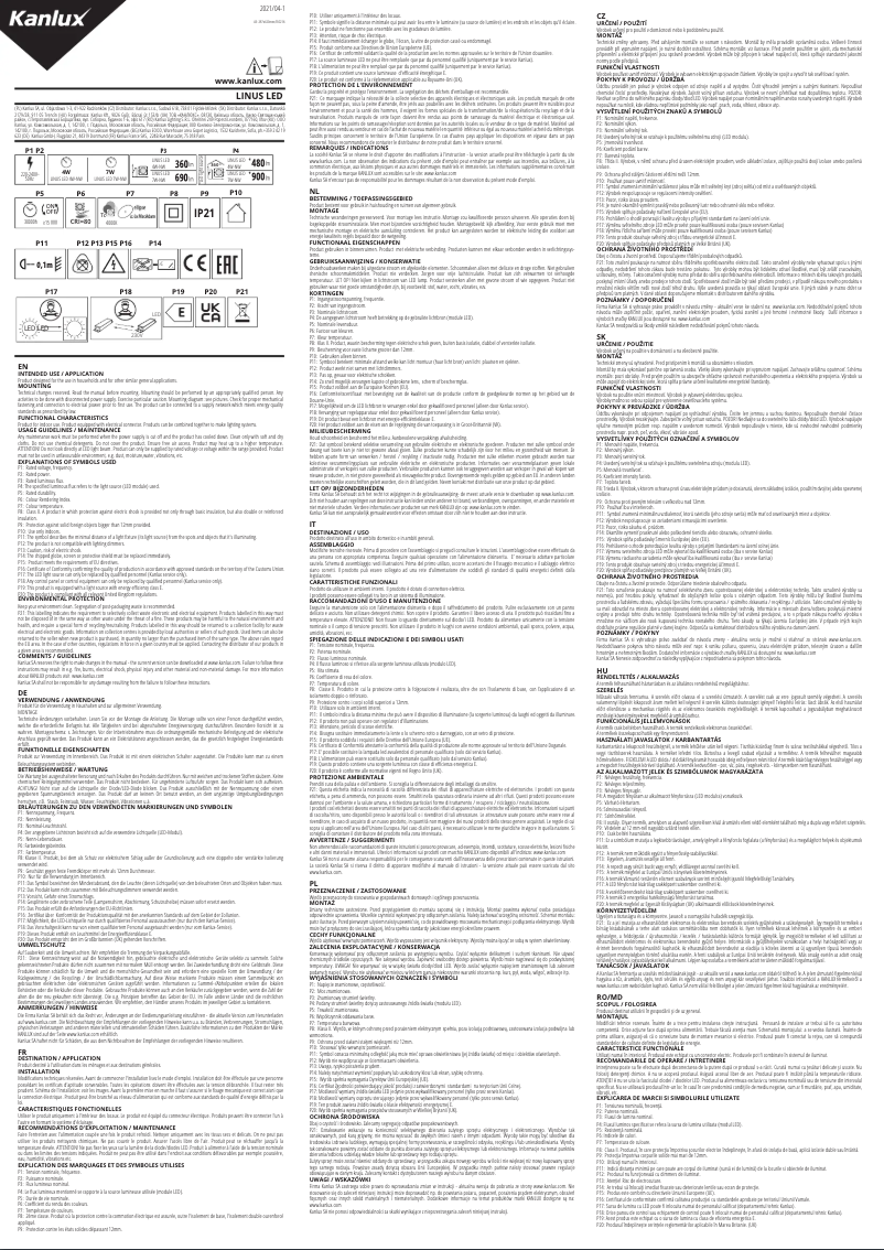 Imagen de la primera página del manual del dispositivo LINUS LED 4W-NW