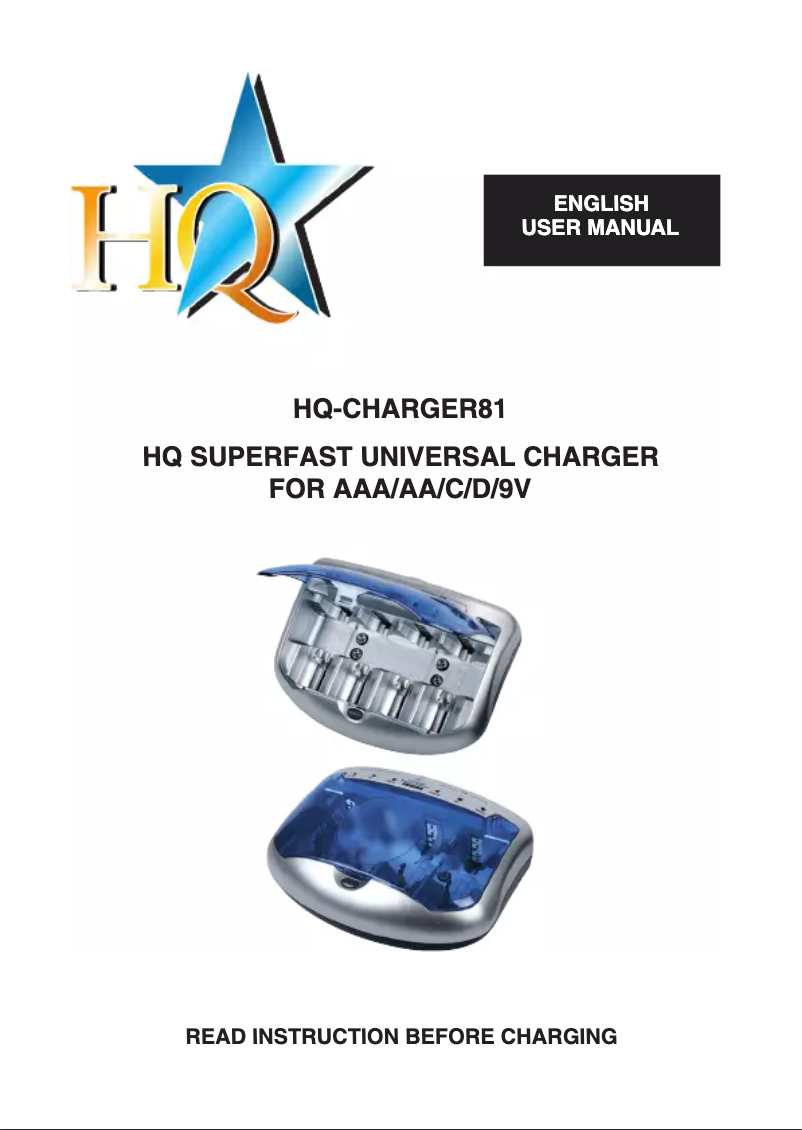 Page n°1 - Manuel utilisateur HQ CHARGER81