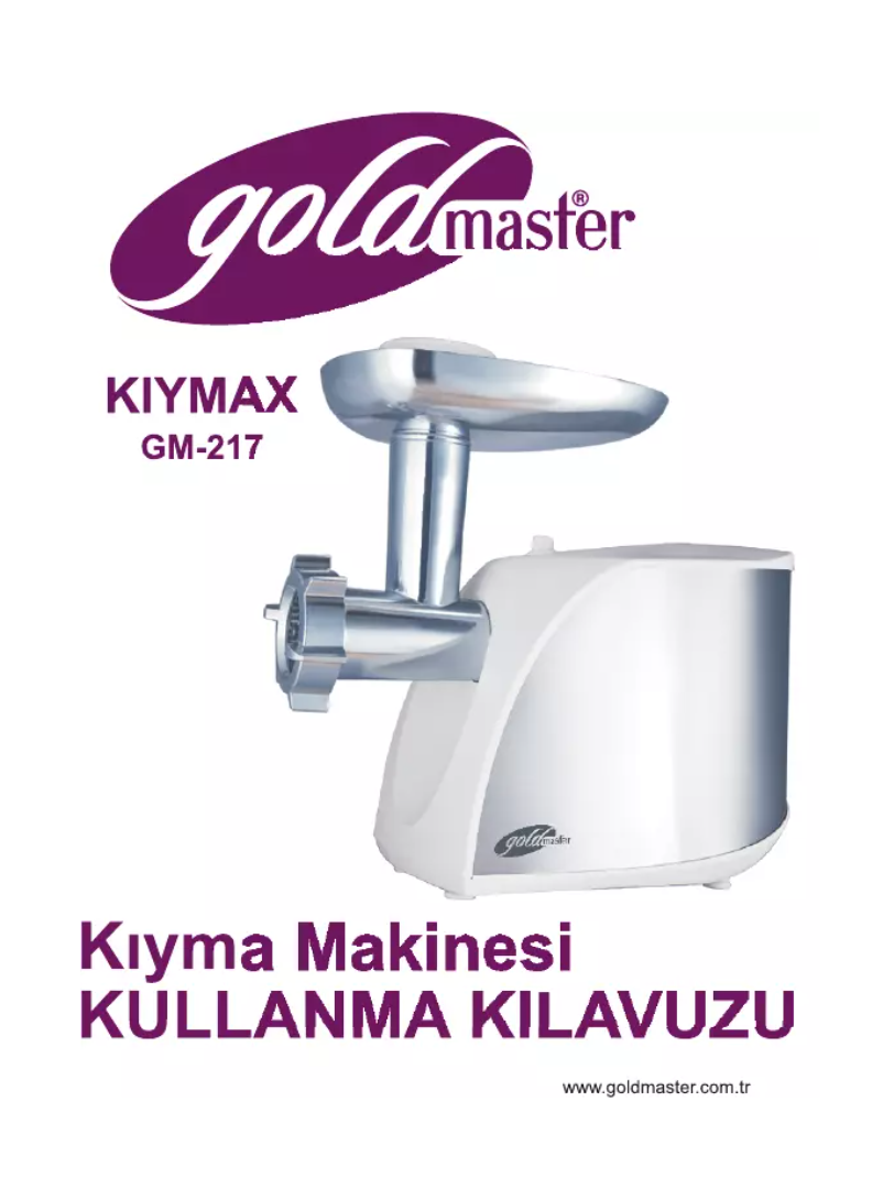 Page 1 de la notice Manuel utilisateur GoldMaster Kiymax GM-217