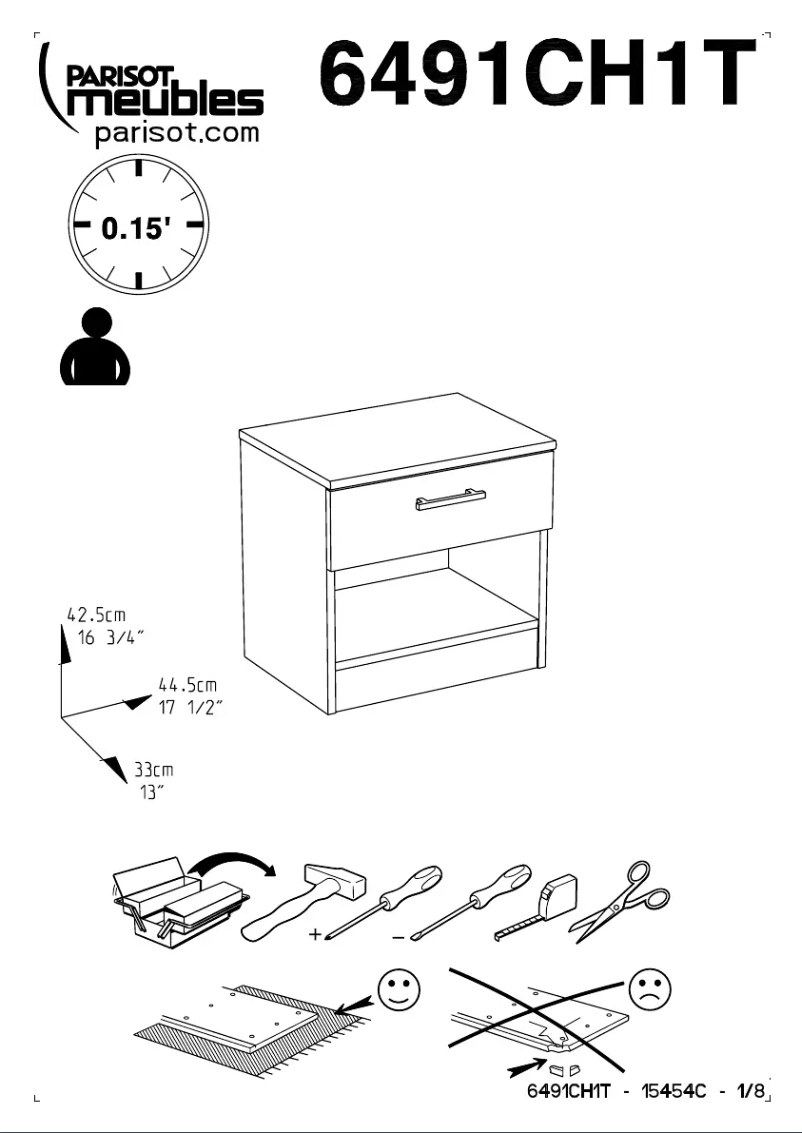 Page n°1 - Manuel utilisateur Parisot Infinity 6491CH1T