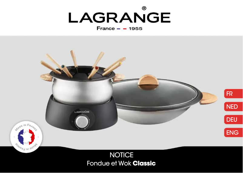 Página 1 del manual Manual de usuario Lagrange Fondue et Wok Classic