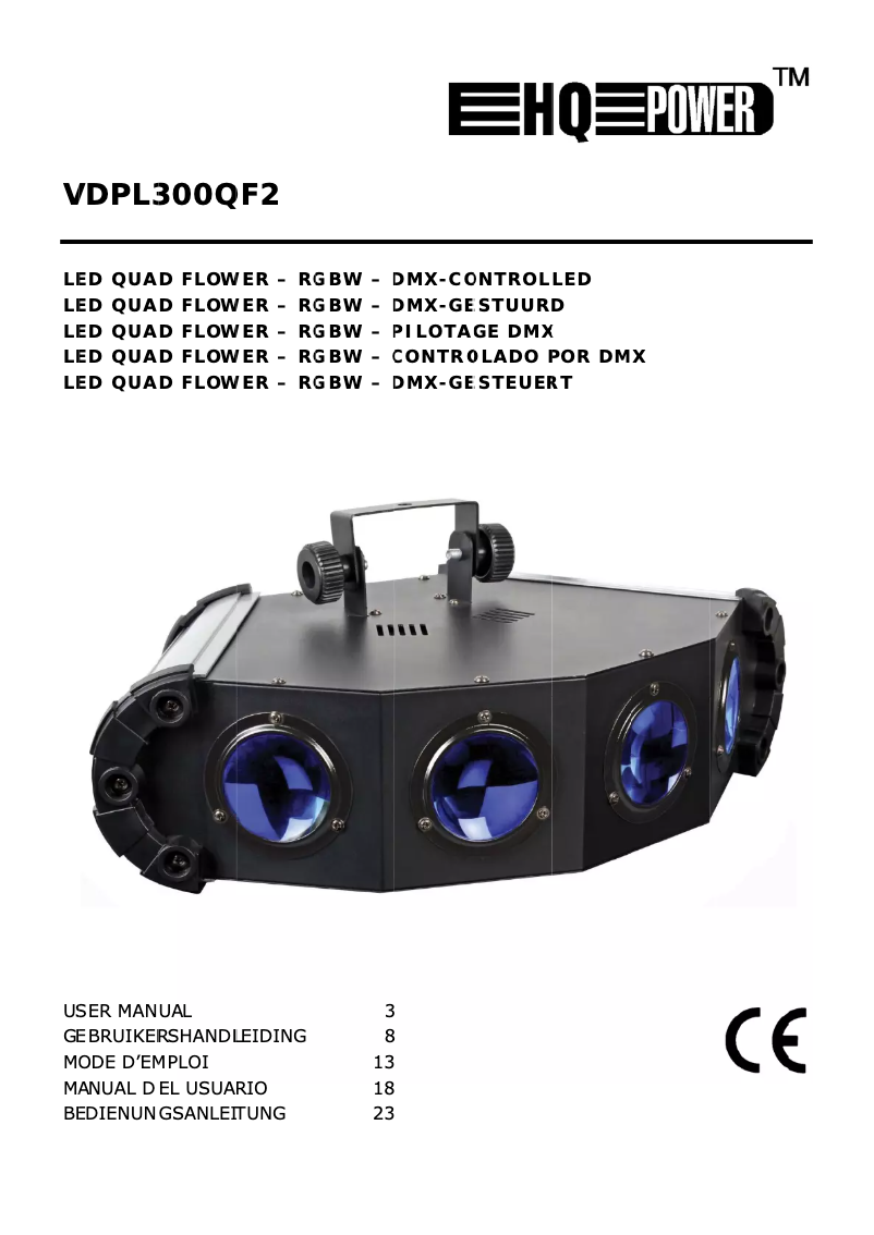 Page n°1 - Manuel utilisateur HQ Power Led Quad Flower