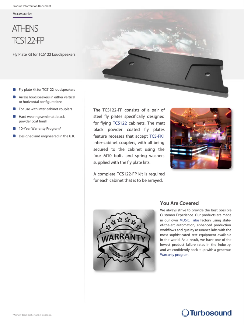 Page n°1 - Fiche technique Turbosound TCS122-FP