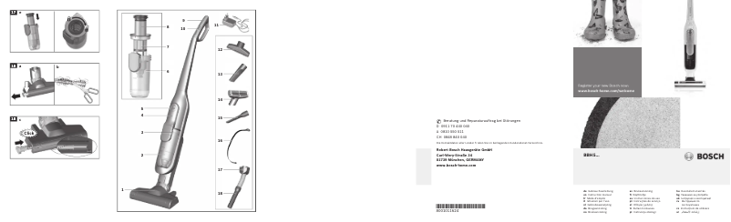 Page 1 de la notice Manuel utilisateur Bosch Athlet BBH51830