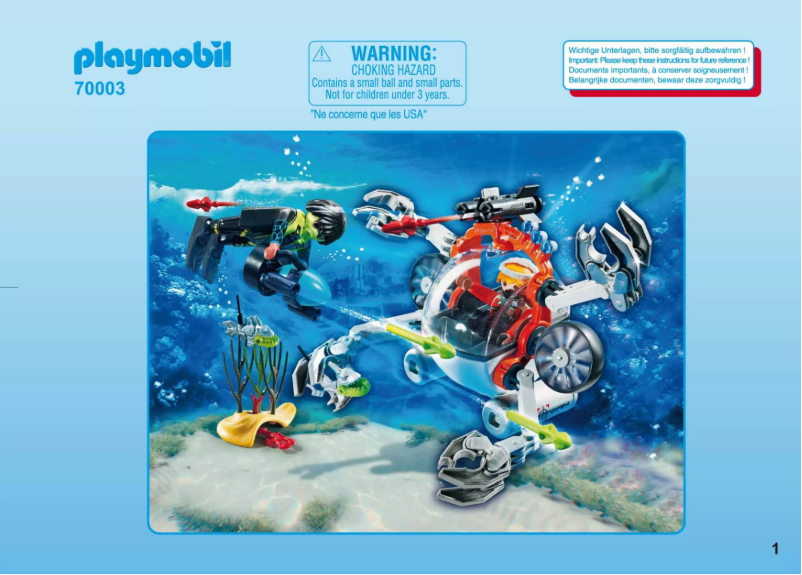 Page n°1 - Manuel utilisateur Playmobil 70003
