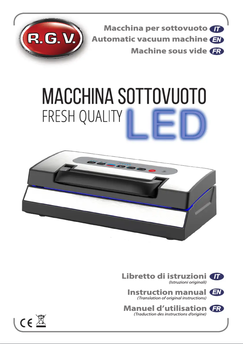 Page 1 de la notice Manuel utilisateur RGV Fresh Quality Led