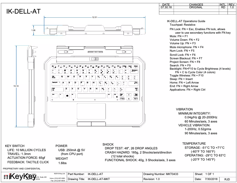 Page n°1 - Manuel utilisateur iKey IK-DELL-AT