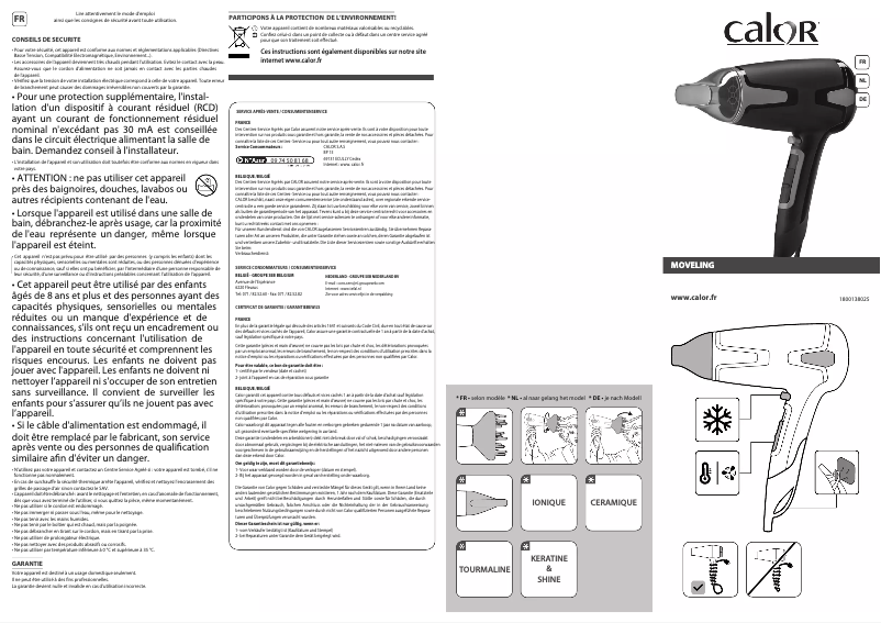 Image de la première page du manuel de l'appareil CV3820C0