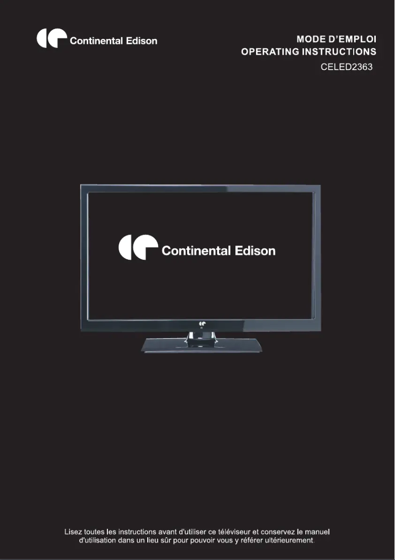 Image de la première page du manuel de l'appareil CELED2363