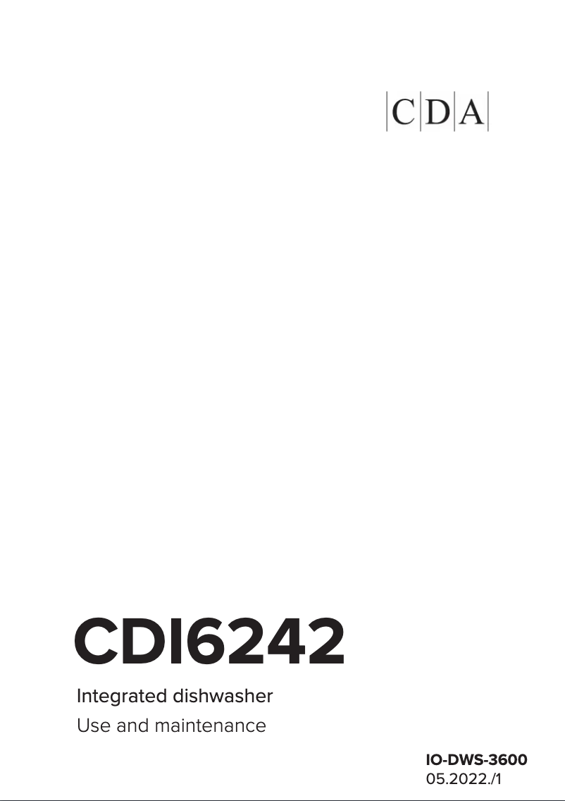 Page n°1 - Manuel utilisateur CDA CDI6242