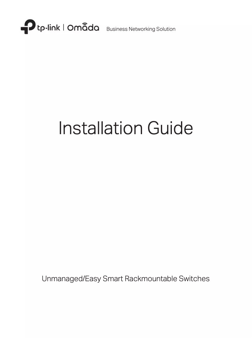 Page 1 de la notice Guide d'installation TP-Link Omada DS1016GE