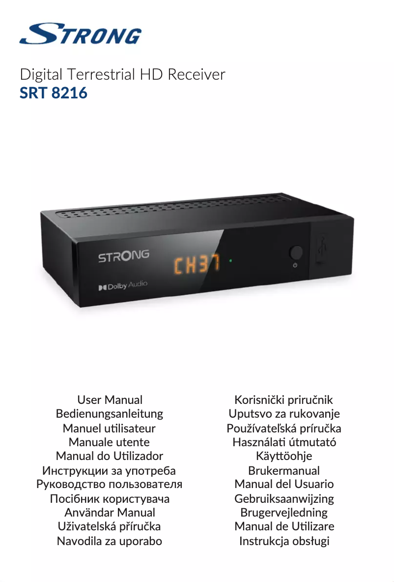 Page n°1 - Manuel utilisateur Strong SRT 8216