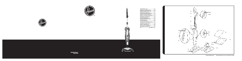 Page n°1 - Manuel utilisateur Hoover Steam Capsule CAD1700D 011