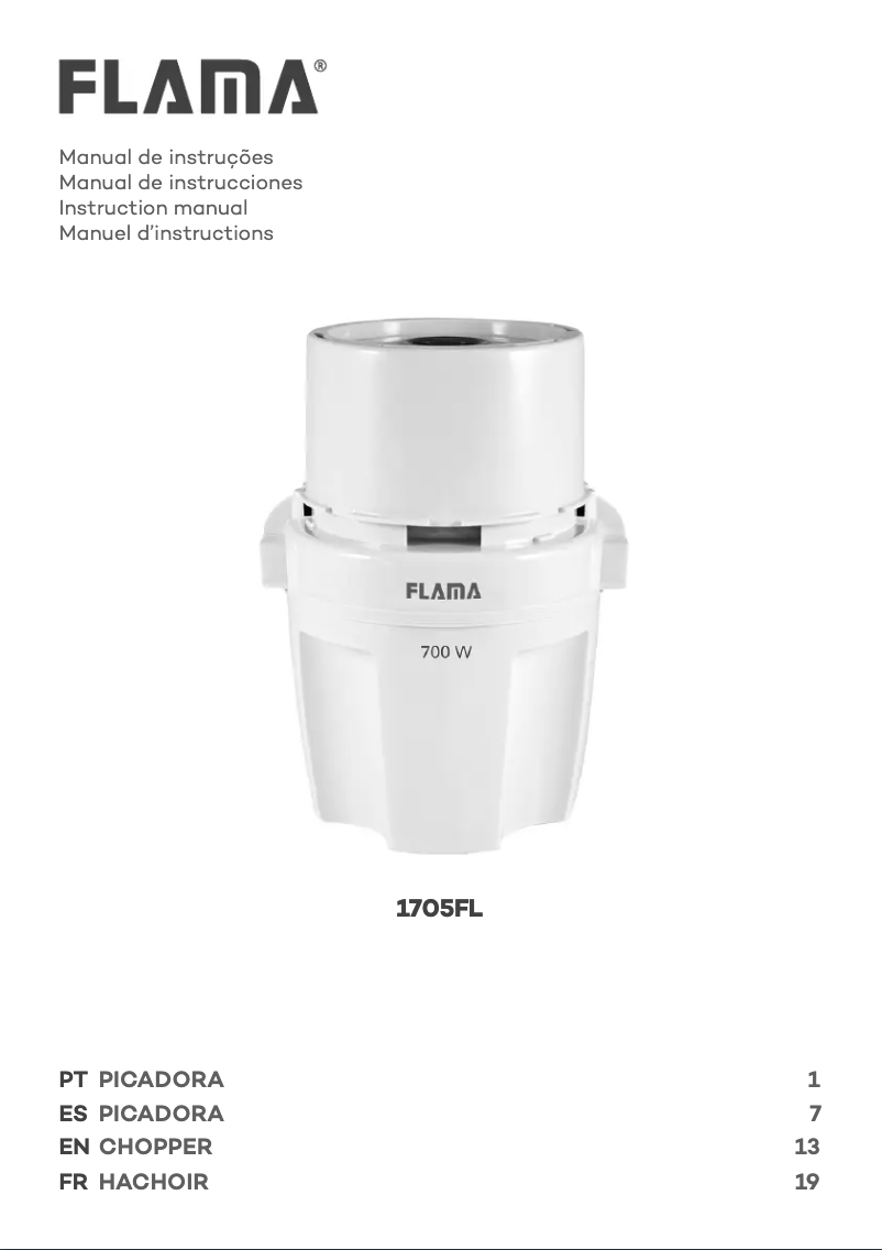 Page 1 de la notice Manuel utilisateur Flama 1705FL