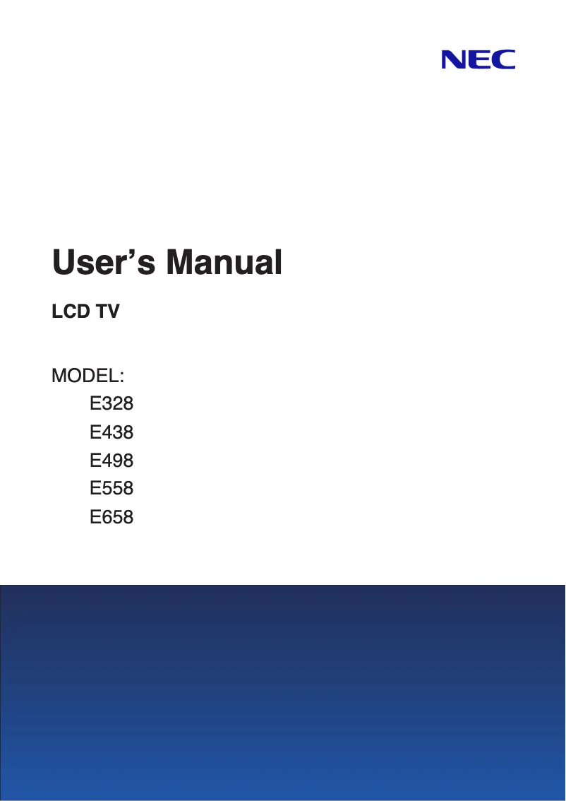 Página 1 del manual Manual de usuario NEC MultiSync E558